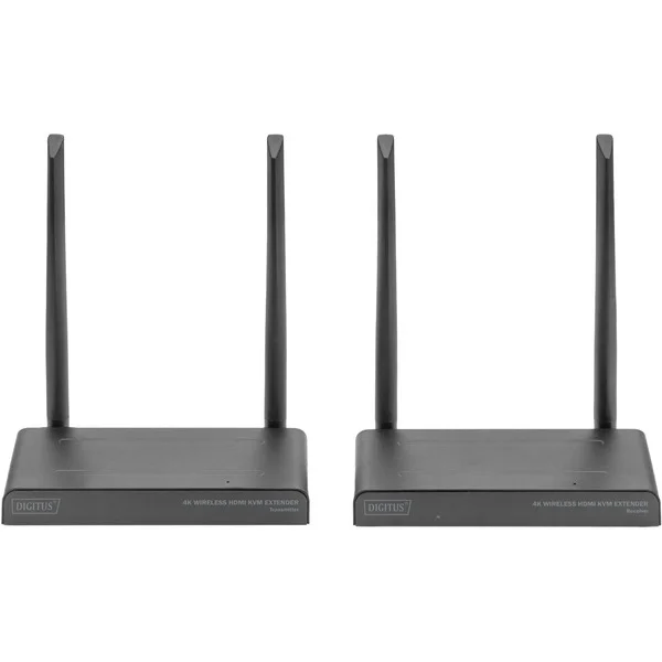 Digitus 4K Wireless HDMI KVM Extender Set, HDMI Verlängerung (schwarz)