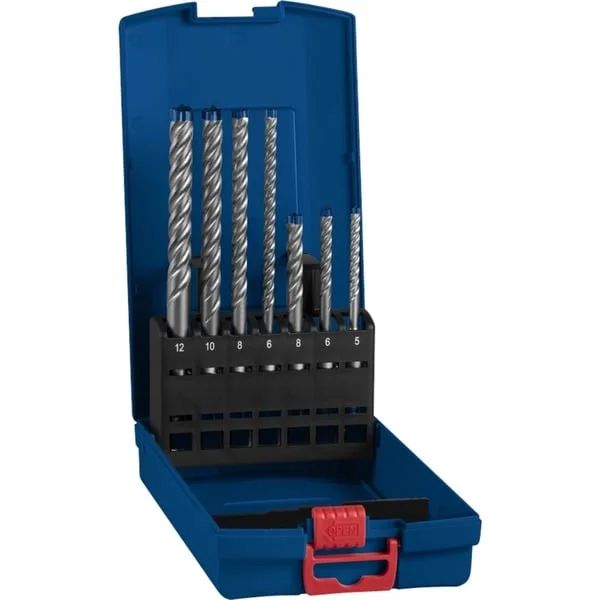 Bosch Professional EXPERT Hammerbohrer-Satz SDS-plus-7X, 7-teilig (Ø 5 / 6 / 8 / 10 / 12mm, Arbeitslänge 50mm / 100mm)