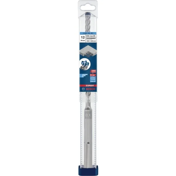 Bosch Professional EXPERT Hammerbohrer SDS-max-8X, Ø 12mm (Arbeitslänge 200mm)