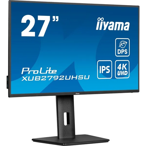iiyama ProLite XUB2792UHSU-B6, LED-Monitor (68.5 cm (27 Zoll), schwarz (matt), UltraHD/4K, IPS, HDMI, DP, USB-C, USB-Hub)