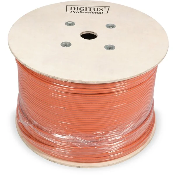 Digitus Professional Cat7 S/FTP Verlegekabel simplex, Dca (orange, 1.000 Meter Trommel)
