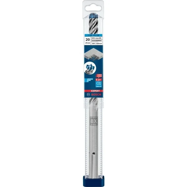 Bosch Professional EXPERT Hammerbohrer SDS-max-8X, Ø 20mm (Arbeitslänge 200mm)
