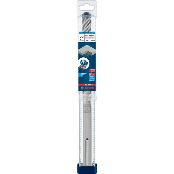 Bosch Professional EXPERT Hammerbohrer SDS-max-8X, Ø 22mm (Arbeitslänge 200mm)