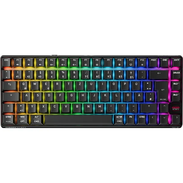 CHERRY XTRFY K33 Compact Wireless, Gaming-Tastatur (schwarz, DE-Layout, Rubberdome)