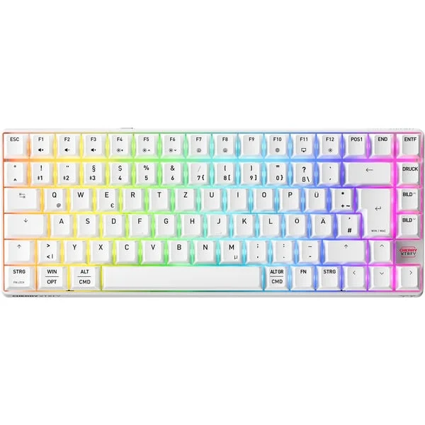 CHERRY XTRFY K33 Compact Wireless , Gaming-Tastatur (weiß, DE-Layout, Rubberdome)