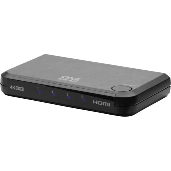 ONE FOR ALL Intelligenter HDMI-Switch SV1632 4K, HDMI Switch (schwarz, Full-HD HDMI Umschalter)
