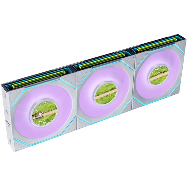 Lian Li UNI FAN SL-INF LCD FLEX 120 Wireless, Gehäuselüfter (weiß, 3er Pack mit LCD FLEX Receiver, 120 mm)
