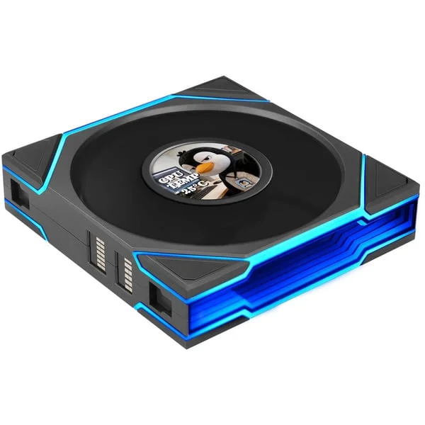 Lian Li UNI FAN TL LCD FLEX 120 Wireless, Gehäuselüfter (schwarz, Reverse , 124 mm)
