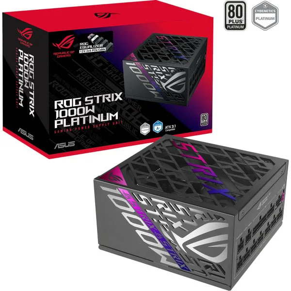 ASUS ROG-STRIX-1000P-GAMING-E, PC-Netzteil (schwarz, 1000 Watt)