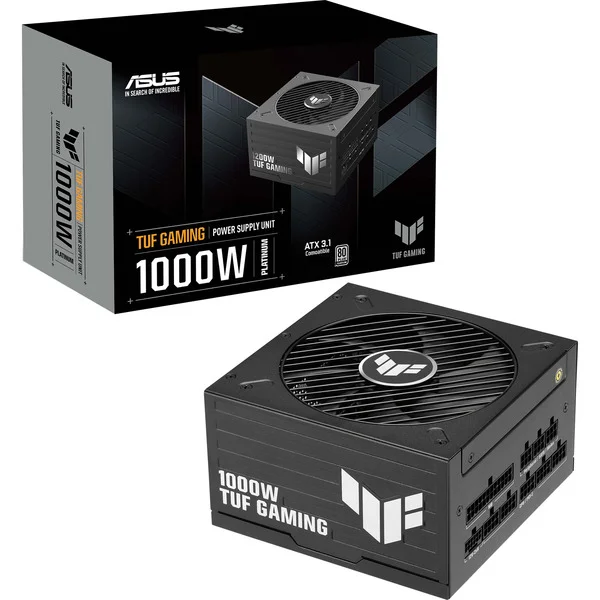 ASUS TUF-GAMING-1000P, PC-Netzteil (schwarz, 1x 12-Pin High Power GPU, 3x PCIe, Kabelmanagement, 1000 Watt)