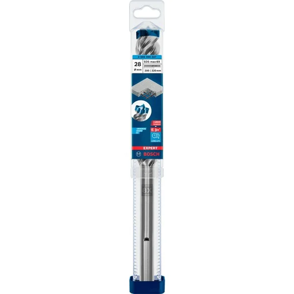 Bosch Professional EXPERT Hammerbohrer SDS-max-8X, Ø 28mm (Arbeitslänge 200mm)