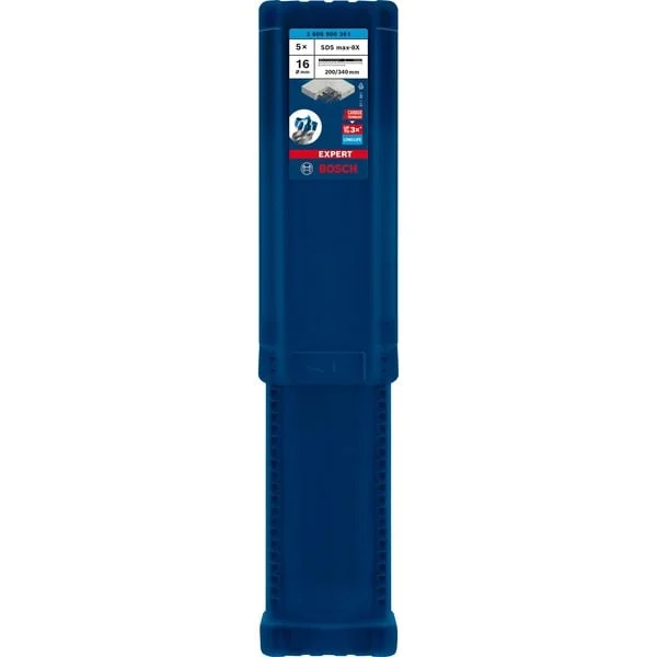 Bosch Professional EXPERT Hammerbohrer SDS-max-8X, Ø 16mm (5 Stück, Arbeitslänge 200mm)