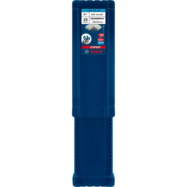 Bosch Professional EXPERT Hammerbohrer SDS-max-8X, Ø 20mm (5 Stück, Arbeitslänge 200mm)