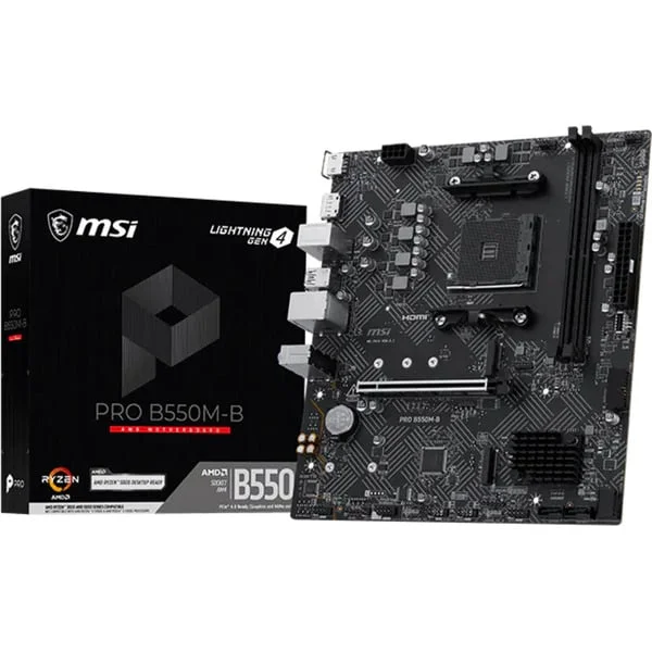 MSI PRO B550M-B, Mainboard (schwarz)