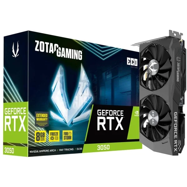 ZOTAC GeForce RTX 3050 ECO, Grafikkarte (1x DisplayPort, 3x HDMI 2.1)