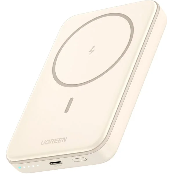 UGREEN Magnetische Kabellose Powerbank 10000mAh mit USB-C Kabel (weiß)