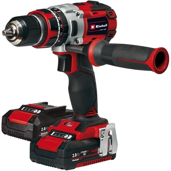 EINHELL Professional Akku-Schlagbohrschrauber TE-CD 18 Li i BL, 18Volt (rot/schwarz, 2x Li-Ion Akku 2,0Ah, Koffer)