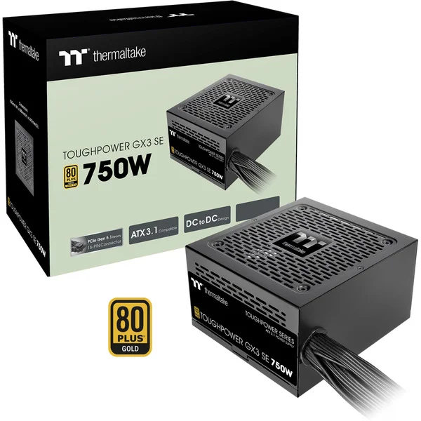 Thermaltake Toughpower GX3 SE 750W, PC-Netzteil (schwarz, 1x 12-Pin High Power GPU, 2x PCIe, 750 Watt)