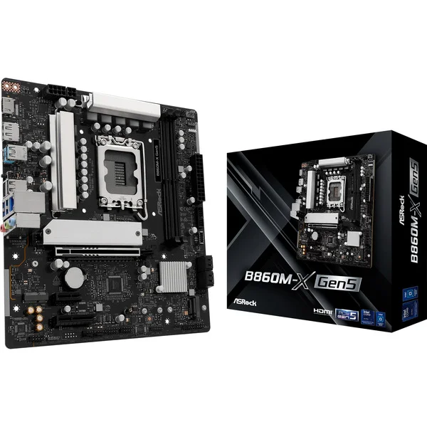 ASRock B860M-X GEN 5, Mainboard (schwarz/silber)