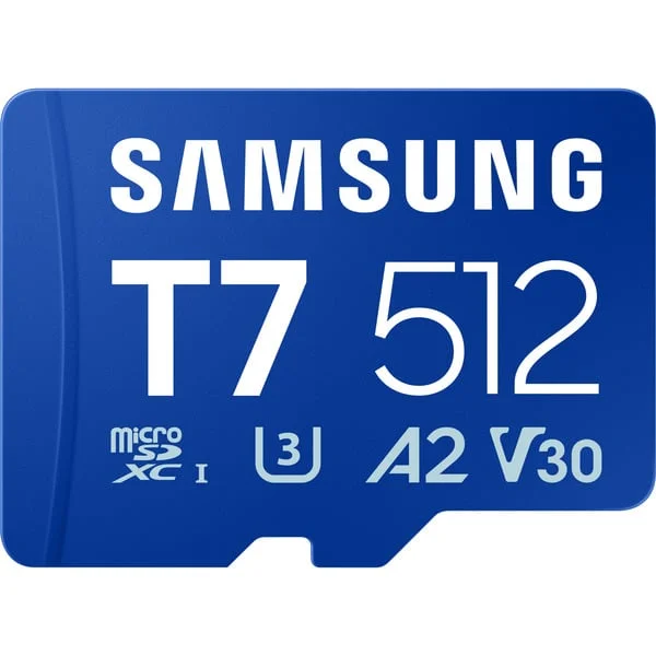 Samsung T7 microSDXC 512 GB, Speicherkarte (blau)