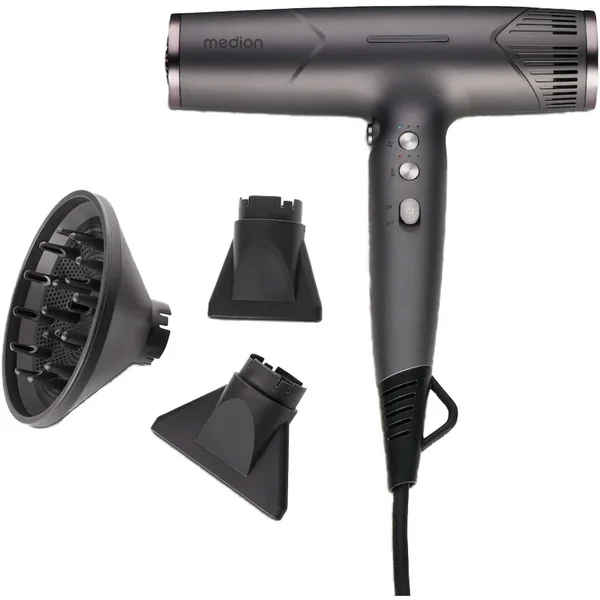 Medion LIFE HD2 Haartrockner MD19984 (grau, 1.500 Watt)
