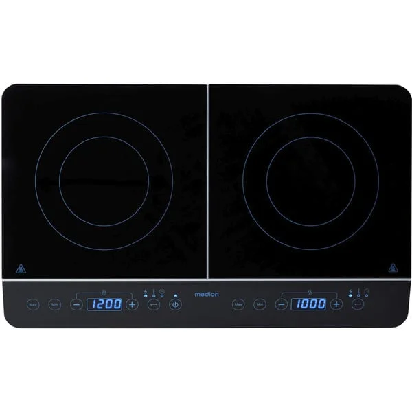 Medion LIFE Doppel-Induktionskochplatte MD 15324 (schwarz, 3.500 Watt, 2x Ø 20cm)