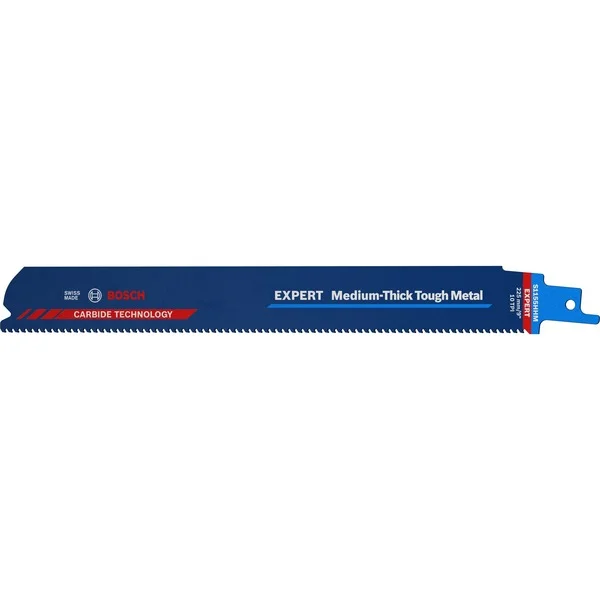 Bosch Professional EXPERT Säbelsägeblatt ‘Medium-Thick Tough Metal’ S 1155 HHM, 10 Stück (Länge 225mm)