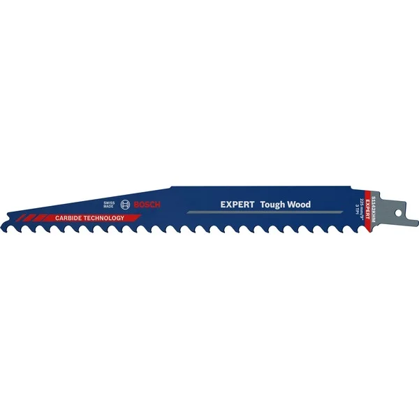 Bosch Professional EXPERT Säbelsägeblatt ‘Tough Wood’ S 1142 KHM, 3 Stück (Länge 225mm)