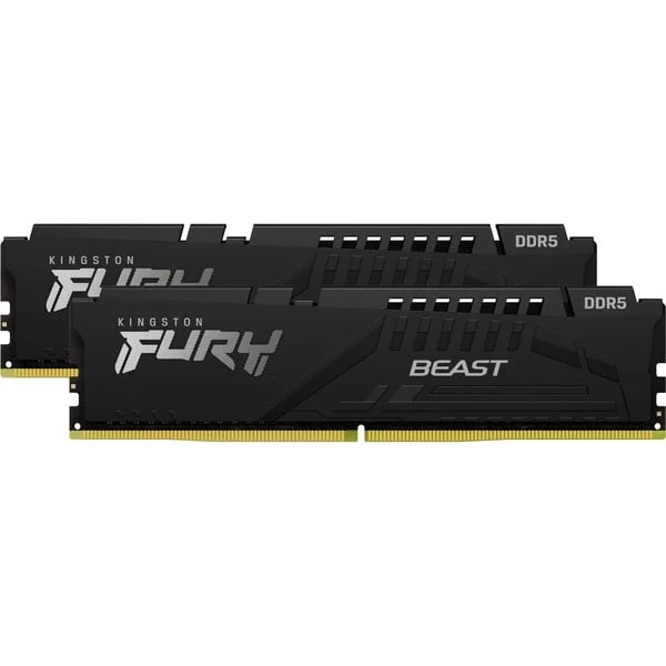 Kingston FURY DIMM 32 GB DDR5-6000 (2x 16 GB) Dual-Kit, Arbeitsspeicher (schwarz, KF560C36BBE2K2-32, FURY Beast Black, INTEL XMP, AMD EXPO)