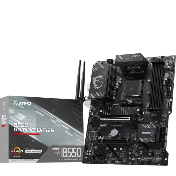 MSI B550 GAMING WIFI6E, Mainboard (schwarz/silber)