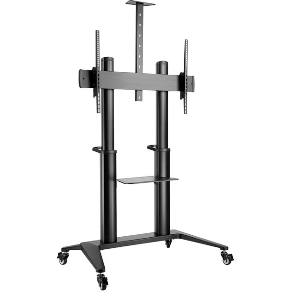 Digitus TV Präsentationswagen DA-90452 mit Ablagen, Halterung (schwarz, für Bildschirme bis 120" / 178cm)