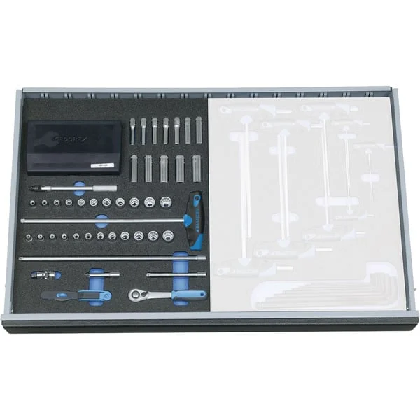 GEDORE Steckschlüssel-Sortiment 1/4" in Check-Tool-Modul, 67teilig ((2005 CT2-D 20))