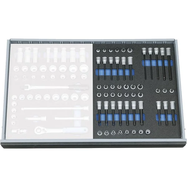 GEDORE Steckschlüssel-Satz 3/8" in Check-Tool-Modul, 52teilig ((2005 CT2-TX 30))