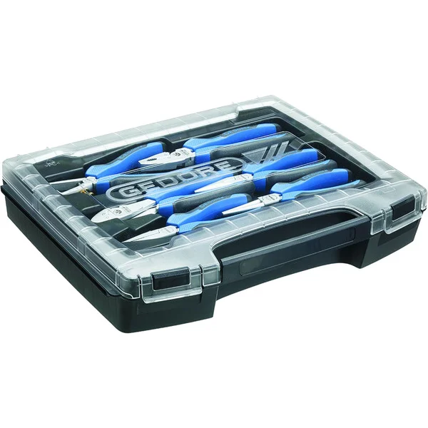 GEDORE Zangen-Satz in i-BOXX 72, 6-teilig, Zangen-Set (blau/schwarz, (1101-002), mit 2-Komponenten-Griffhüllen)