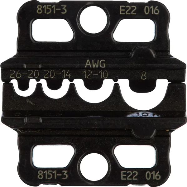 GEDORE Crimpeinsatz-Set für unisolierte Quetschverbinder (8151-3), Crimpzange (für Presszange CrimpMax-Flex Professional 8151)