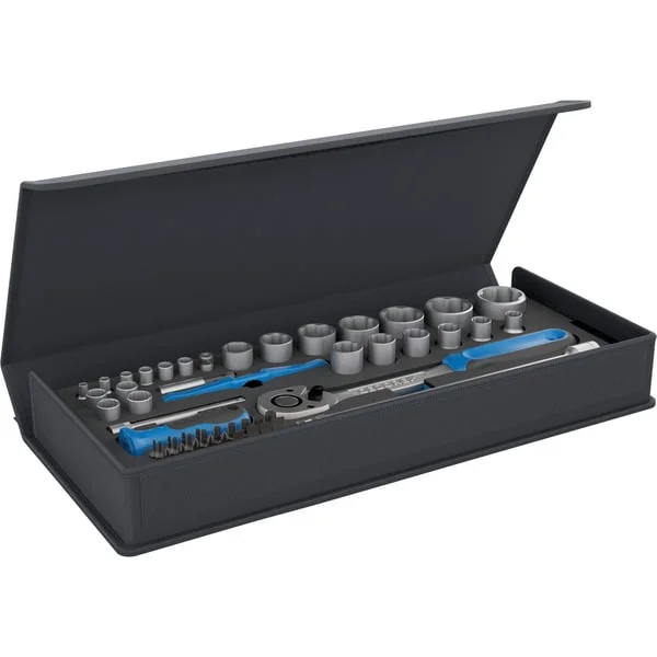 GEDORE Steckschlüssel-Satz 1/4"+1/2", 52-teilig (mit Umschaltknarren)