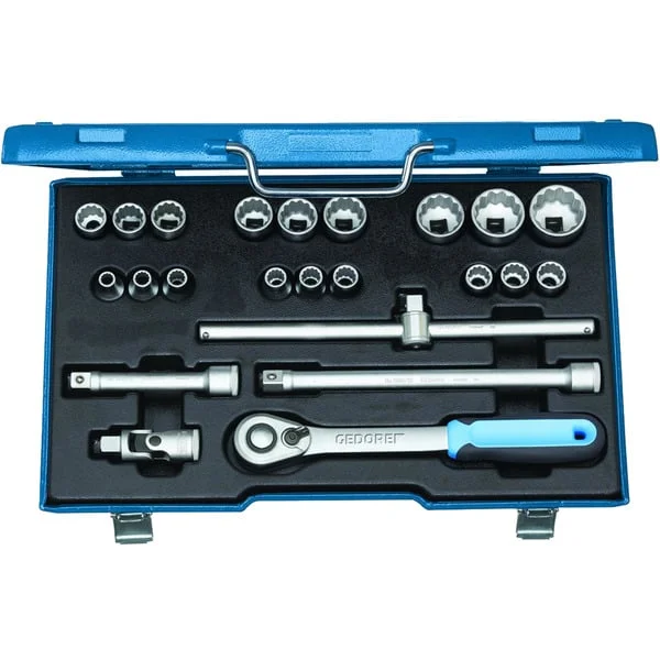 GEDORE Steckschlüssel-Satz 1/2" UD-Profil 8-32 mm, 23-teilig (mit Umschalt-Knarre)
