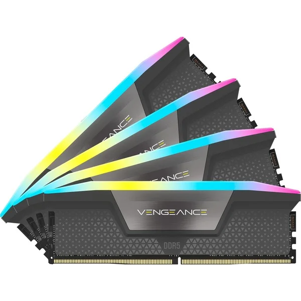 Corsair DIMM 64 GB DDR5-6600 (4x 16 GB) Quad-Kit, Arbeitsspeicher (schwarz, CMH64GX5M4B6600C32, Vengeance RGB, INTEL XMP)