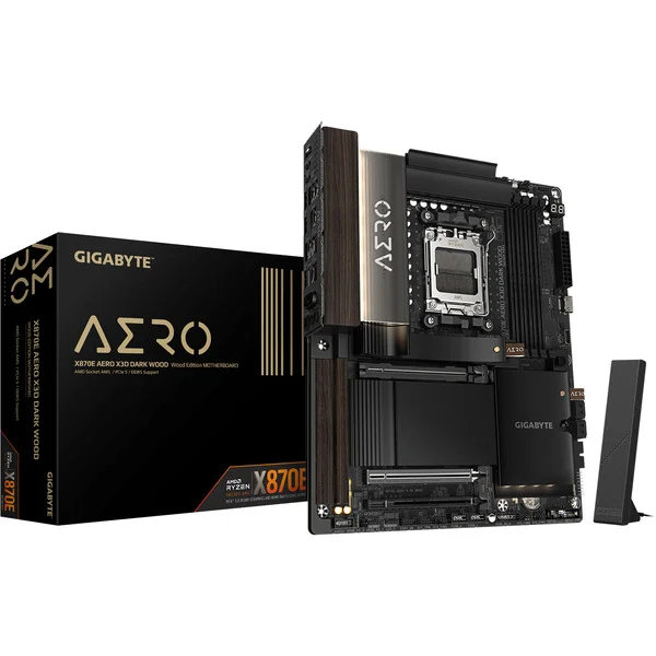 GIGABYTE X870E AERO X3D DARK WOOD, Mainboard (schwarz/holz)