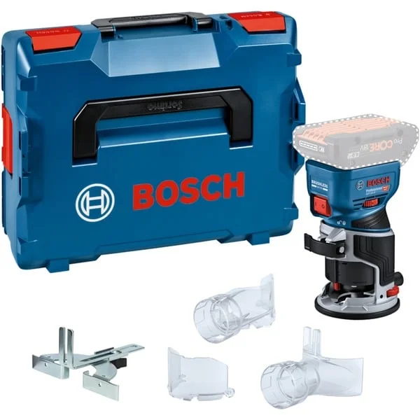 Bosch Professional Akku-Kantenfräse GKF 18V-8 Professional solo, 18Volt, Oberfräse (blau/schwarz, ohne Akku und Ladegerät, in L-BOXX)