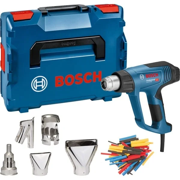 Bosch Professional Heißluftgebläse GHG 23-66 Professional + 5-teilges Zubehör (blau/schwarz, 2.300 Watt, L-BOXX)