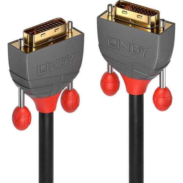 Lindy DVI-D Dual-Link Kabel, Anthra Line (schwarz/grau, 15 Meter)
