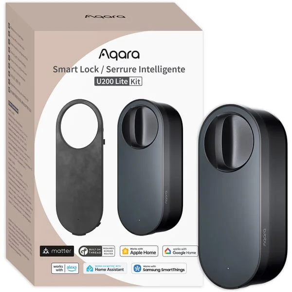 Aqara Smartes Türschloss U200 Lite, elektronisches Türschloss (schwarz)
