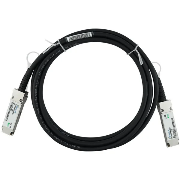 BlueOptics BlueLAN Direct Attach Kabel kompatibel zu Meraki MA-CBL-40G-1M QSFP (schwarz, 1 Meter)