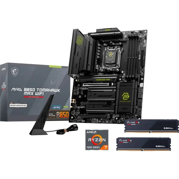 ALTERNATE AMD Upgrade Ryzen™ 7 7800X3D + MSI MAG B850 TOMAHAWK MAX WIFI + 32GB 6000-36 RGB, PC-Aufrüstkit