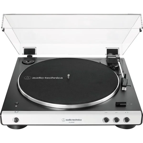 Audio-Technica AT-LP60XBTWH, Plattenspieler (weiß, Bluetooth, Phonovorverstärker)