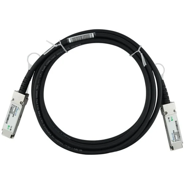 BlueOptics BlueLAN Direct Attach Kabel kompatibel zu Edge Core ET6402-DAC-3M QSFP (schwarz, 3 Meter)