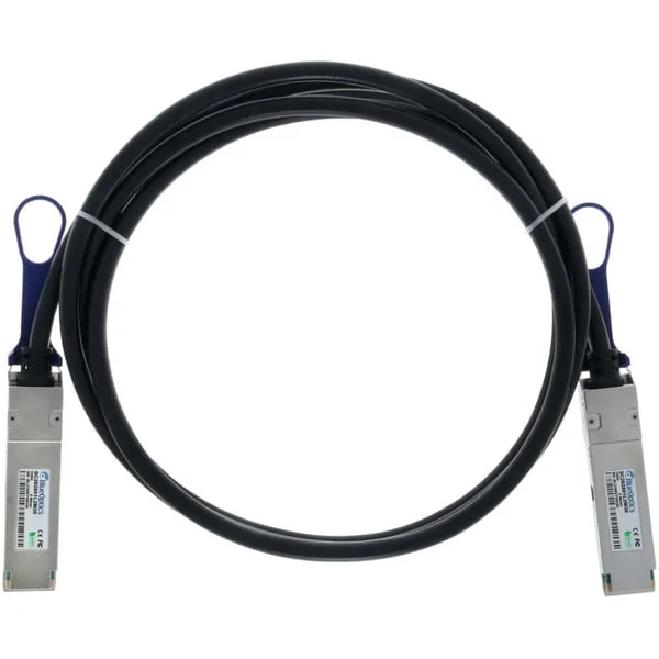 BlueOptics BlueLAN Direct Attach Kabel kompatibel zu Fortinet FN-CABLE-QSFP28-2 QSFP28 (schwarz, 2 Meter)