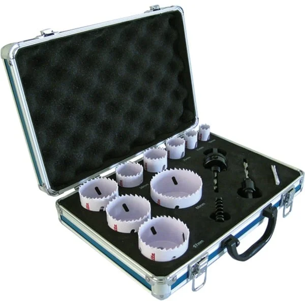 Makita BIM Lochsägen großes Elektriker-Set D-47282, Ø 19 - 68mm (12-teilig, Schnitttiefe 38mm, Koffer)
