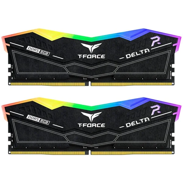 Team Group DIMM 32 GB DDR5-6400 (2x 16 GB) Dual-Kit, Arbeitsspeicher (schwarz, FF3D532G6400HC32ADC01, Delta RGB, INTEL XMP, AMD EXPO)